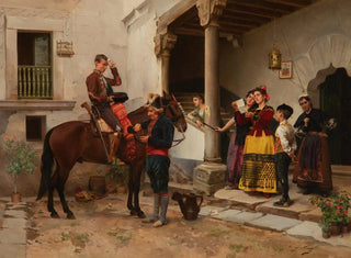 Przybycie posła - Jules Worms — widok dzieła