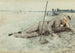 mężczyzny leżącego na plaży - Julian Alden Weir — widok dzieła