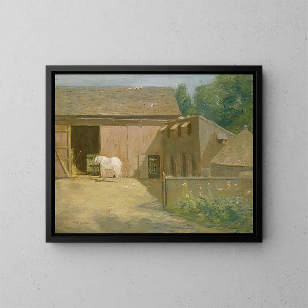 Grange de Nouvelle-Angleterre - Julian Alden Weir — oprawiony obraz na ścianie