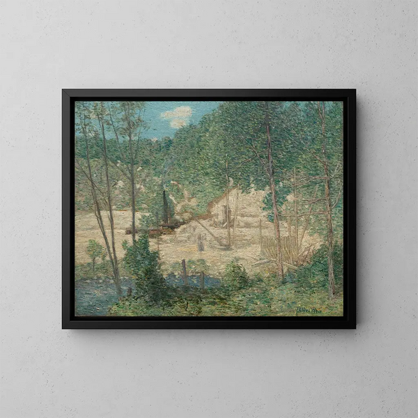 La construction du barrage - Julian Alden Weir — oprawiony obraz na ścianie