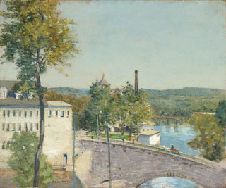 Moulins de la US Thread Company, Willimantic, Connecticut - Julian Alden Weir — widok dzieła