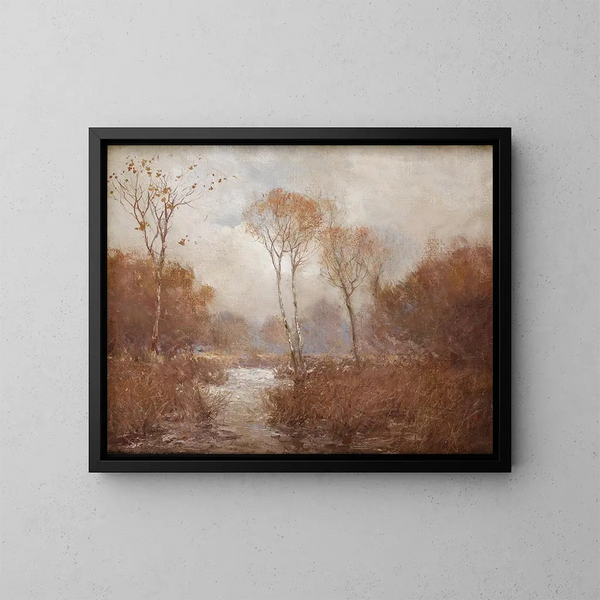 pejzażu październikowego - Julian Onderdonk — oprawiony obraz na ścianie