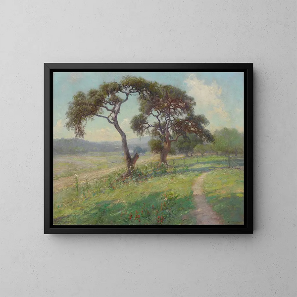 pejzażu Texas Hill Country bez tytułu - Julian Onderdonk — oprawiony obraz na ścianie