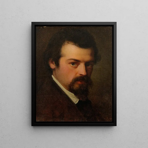 Portret artysty Aleksander Hagen - Julie Wilhelmine Hagen-Schwarz — oprawiony obraz na ścianie