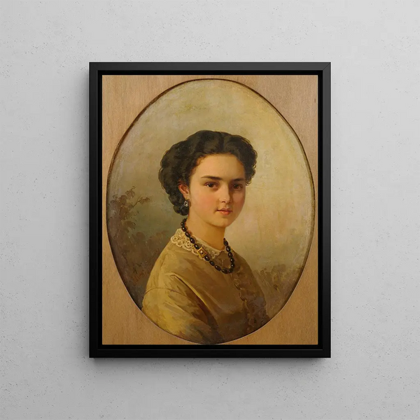 Portret damy - Julie Wilhelmine Hagen-Schwarz — oprawiony obraz na ścianie