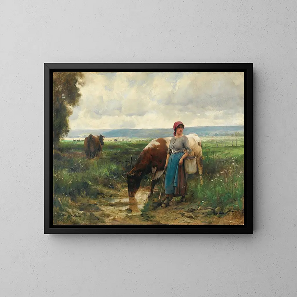 La Gardienne de vaches - Julien Dupré — oprawiony obraz na ścianie