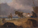 Osły i postacie na plaży - Julius Caesar Ibbetson — widok dzieła