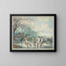 Patineurs sur le Serpentine dans Hyde Park - Julius Caesar Ibbetson — oprawiony obraz na ścianie