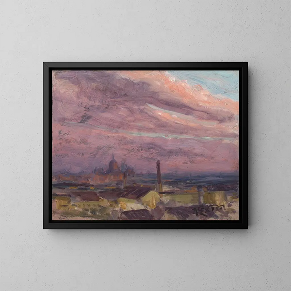 Ciel du soir sur Munich - Julius Exter — oprawiony obraz na ścianie