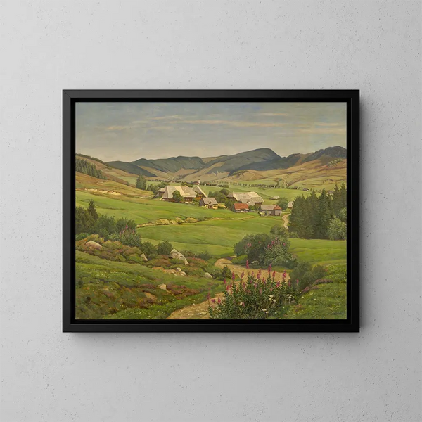 Bernau Oberlehen - Julius Hübner — oprawiony obraz na ścianie