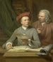 Autoportret stojący obok artysty, przy którym znajduje się jego ojciec i nauczyciel Jan Maurits Quinkhard 1688-1772 - Julius Henricus Quinkhard — widok dzieła