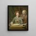 Autoportret stojący obok artysty, przy którym znajduje się jego ojciec i nauczyciel Jan Maurits Quinkhard 1688-1772 - Julius Henricus Quinkhard — oprawiony obraz na ścianie