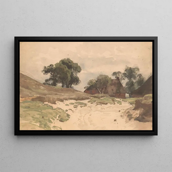Julius Jacobus van de Sande Bakhuyzen - Landschap met boerderij.webp