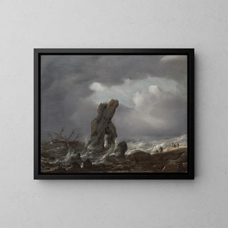 Julius Porcellis - Ships in distress off a rocky coast.webp