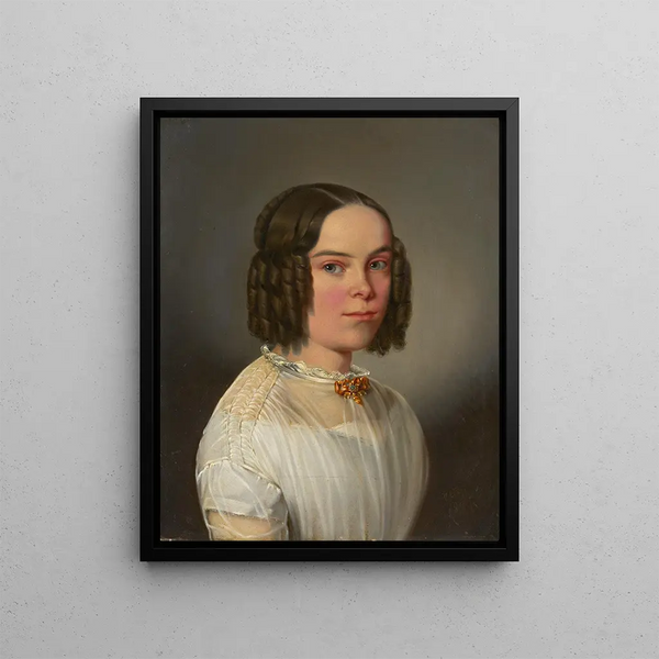 Julius Siegfried Uetz - Halflength Portrait of a Young Girl.webp