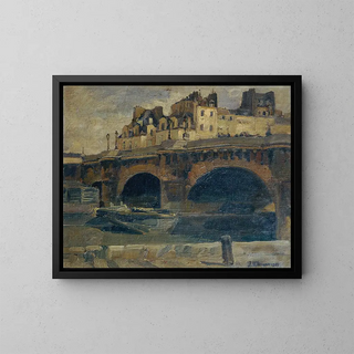 Julius Ullmann - Pariser Landschaft mit Pont Neuf.webp