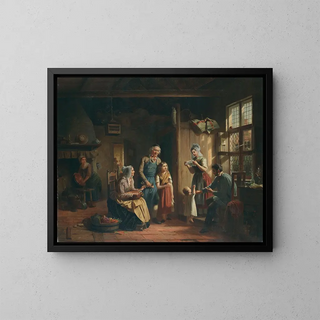 La lettre - Julius Weyde — oprawiony obraz na ścianie