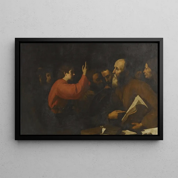 Chrystus wśród uczonych w świątyni - Jusepe de Ribera — oprawiony obraz na ścianie