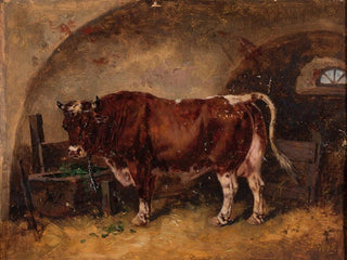 Bœuf dans l'étable - Józef Brodowski — widok dzieła