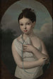 Portret Jzia Walicka 1808-1880 z gołębiem - Józef Sonntag — widok dzieła