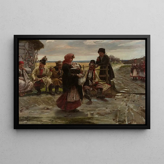 Jzef Unierzyski - At the entrance to a tavern.webp