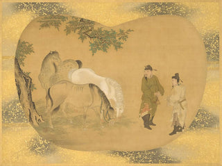 Kan Tsunenobu - Officers with horses.webp