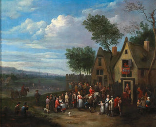 Pejzaż z chłopami - Karel Breydel — widok dzieła