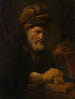 Stary mężczyzna w futrzanej czapce - Karel van der Pluym — widok dzieła