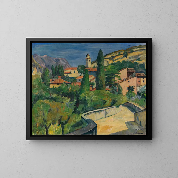 Torbole - Karl Friedrich Lessing — oprawiony obraz na ścianie