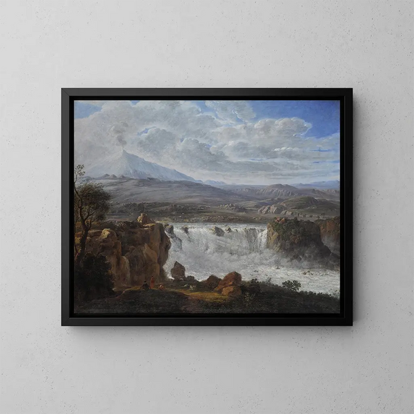 La cascade des Caracci près d'Aderno au pied du mont Etna - Karl Gotthard Grass — oprawiony obraz na ścianie