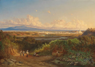 Karl Haase - Weite Tiberlandschaft mit Blick auf Rom.webp