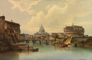 Karl Kaufmann - Ansicht von Rom mit St Peter und Engelsburg.webp