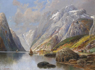krajobrazu fiordu Holmstedt - Karl Kaufmann — widok dzieła