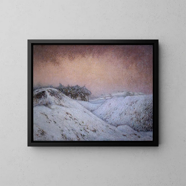 Opad śniegu - Karl Nordström — oprawiony obraz na ścianie