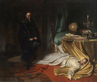 Seni przed ciałem Wallensteina - Karl Theodor von Piloty — widok dzieła