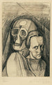 Portret kobiety z czaszką - Karl Wiener — widok dzieła