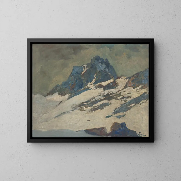 Tatry zimą - Karol Polnyi — oprawiony obraz na ścianie