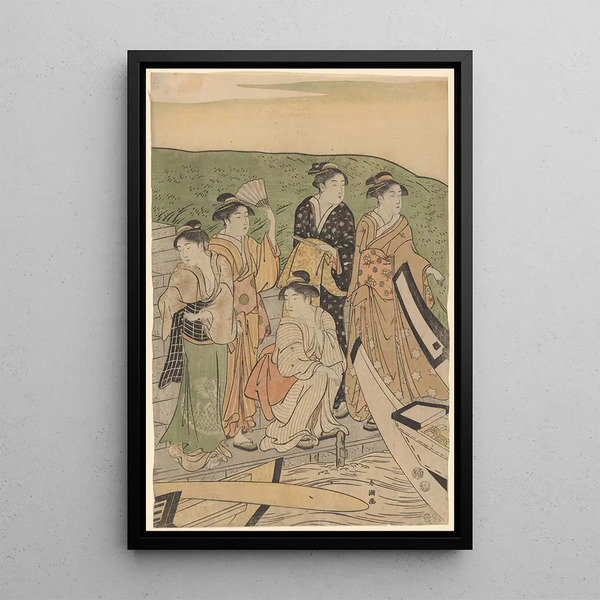 Katsukawa Shunch - Geisha at the Ferry.webp