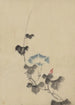 Niebieskie kwiaty wiciokrzewu na winorośli - Katsushika Hokusai — widok dzieła