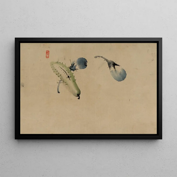 Katsushika Hokusai - Cucumber or squash and eggplant.webp