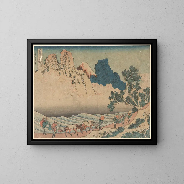 Fuji za rzeką Minobu - Katsushika Hokusai — oprawiony obraz na ścianie