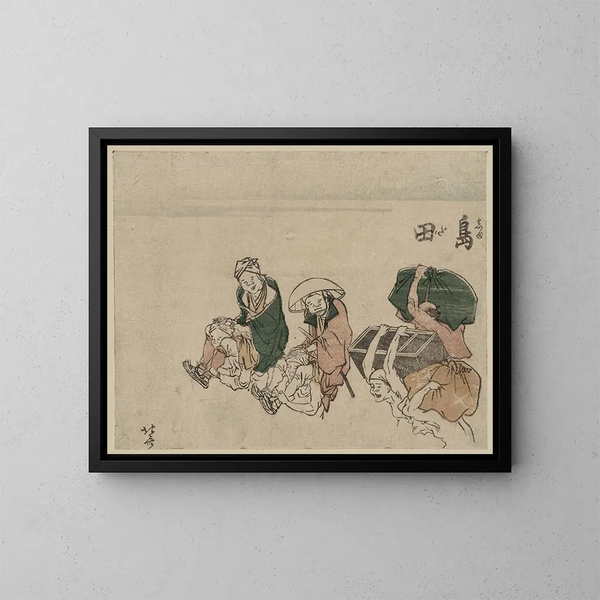 Shimada - Katsushika Hokusai — oprawiony obraz na ścianie