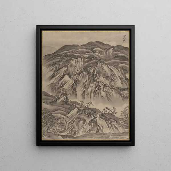 Kawanabe Kysai - Rocky Landscape.webp