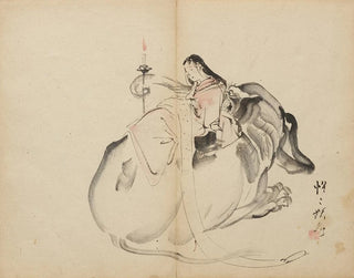 Monju stojący - Kawanabe Kyōsai — widok dzieła