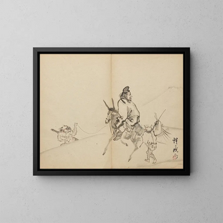 Zhong Kui - Kawanabe Kyōsai — oprawiony obraz na ścianie
