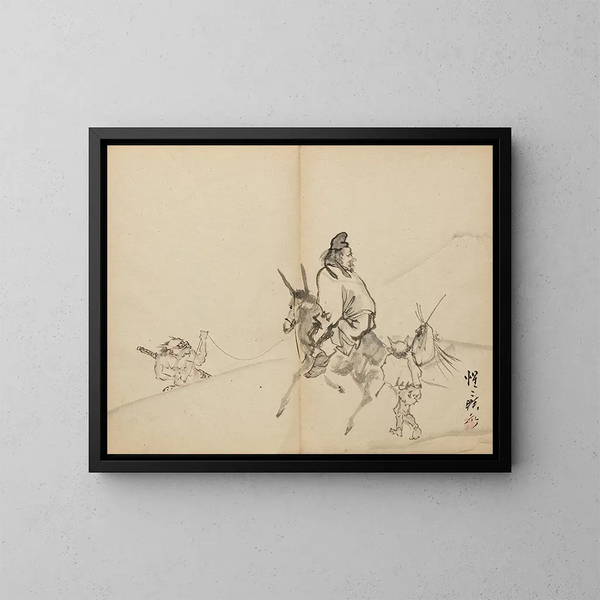 Zhong Kui - Kawanabe Kyōsai — oprawiony obraz na ścianie