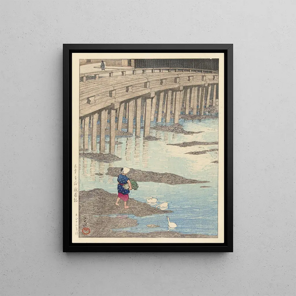 Kawase Hasui - The Gion Bridge In Hondo In Amakusa.webp