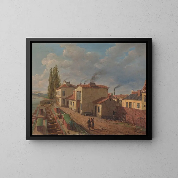 Ateliers de la chaudière à vapeur à Solec à Varsovie - Kazimierz Eliasz Galli — oprawiony obraz na ścianie