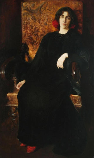 Kazimierz Stabrowski - Portrait of Julia Stabrowska ne Janiszewska artists wife.webp