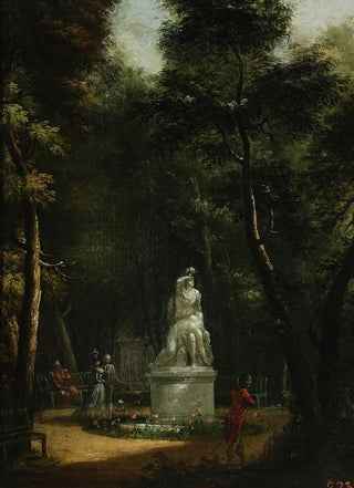 Kazimierz Wojniakowski - View of the azienki Park with the statue of Tancred and Clorinda.webp